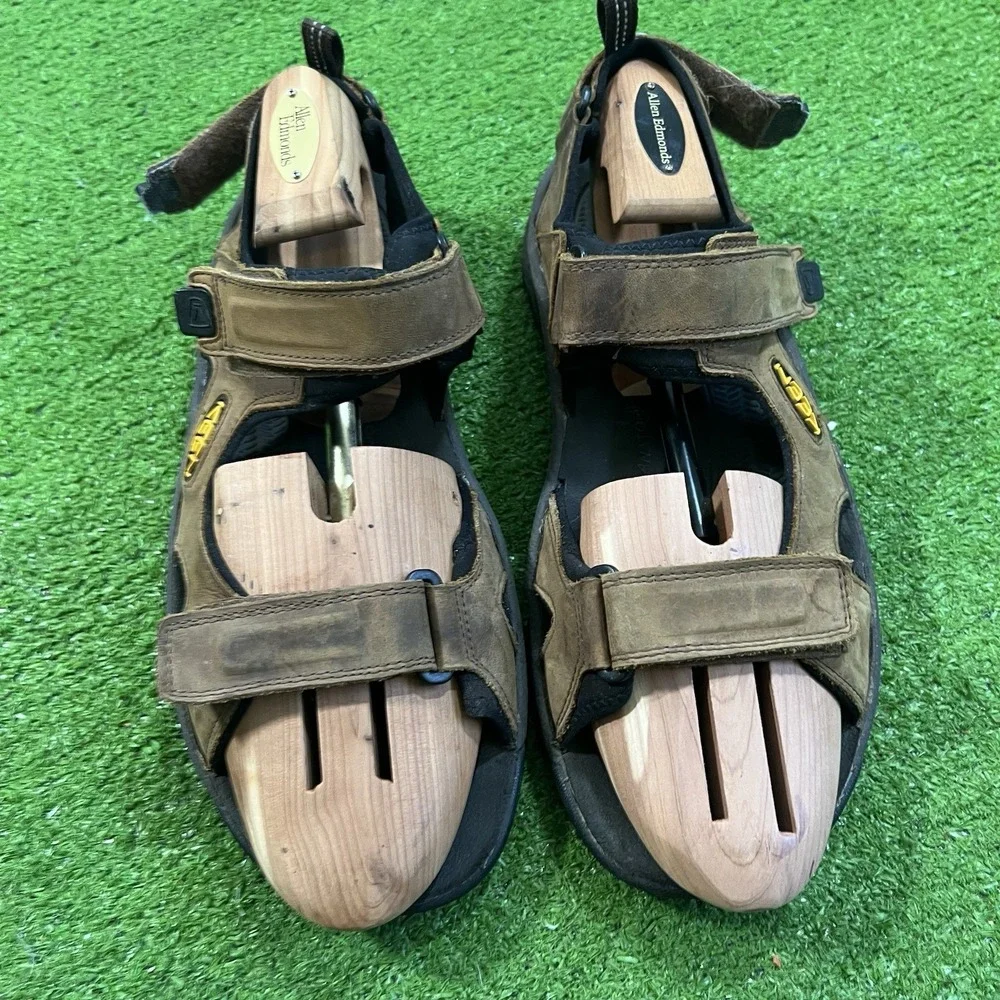 Keen Sandals SZ 13 Targhee III Open Toe Bison Suede Mulch Brown Outdoor Hiking